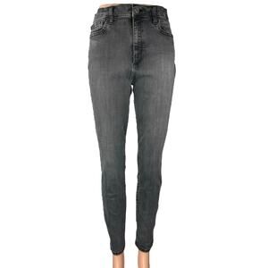 Gap Women's Black Washed High Waisted Stretch Casual Skinny Denim Jeans Size 30